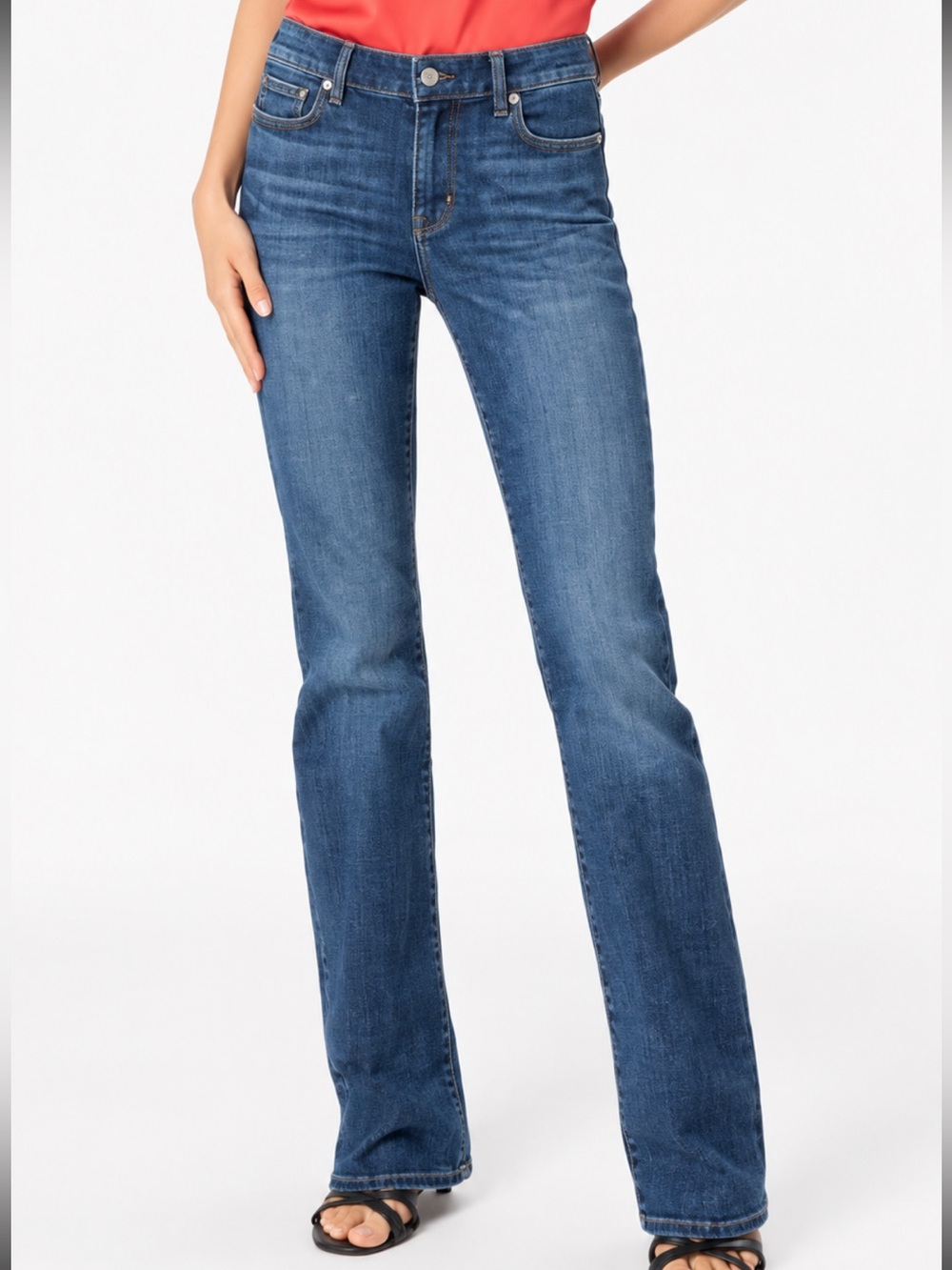 WHBM White House Black Market Mid-Rise Bootcut Everyday Soft Jeans Size 14